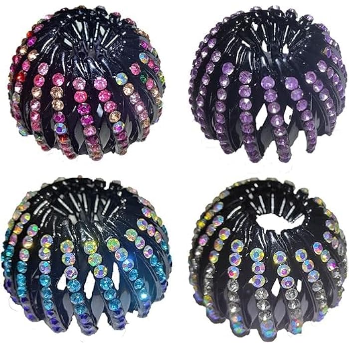 Ponytail Hair Holder for Women Girls, Expandable Bird Nest Hair Clip Headwear Barrette Styling Tools Accessories (Random Colors) - Image 4